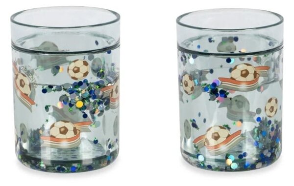 Dětské třpytivé kelímky Kitty / Kick it / Rainbow 180 ml – set 2 ks Rainbow