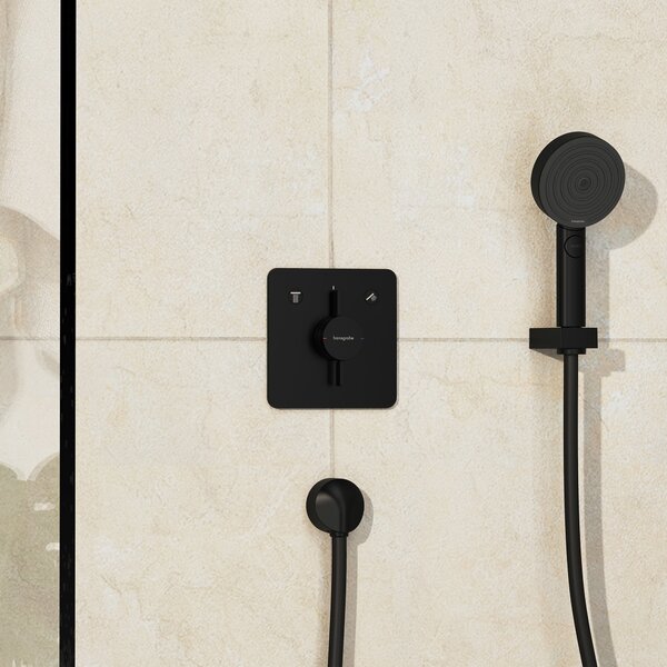Hansgrohe DuoTurn Q - Batéria pod omietku pre 2 spotrebiče, čierna matná 75414670