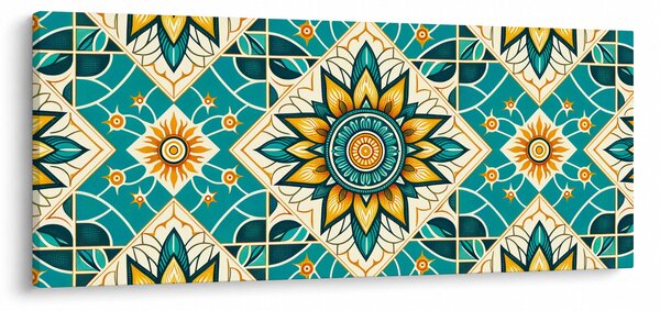 Obraz - Tyrkysový vzor (120x50 cm)