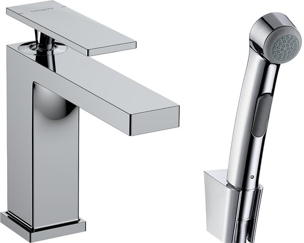 Hansgrohe Tecturis E - Páková umývadlová batéria 110 s ručnou sprchou Bidette, chróm 73210000