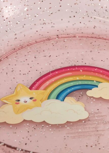 Dětský jídelní set se třpytkami Rainbow
