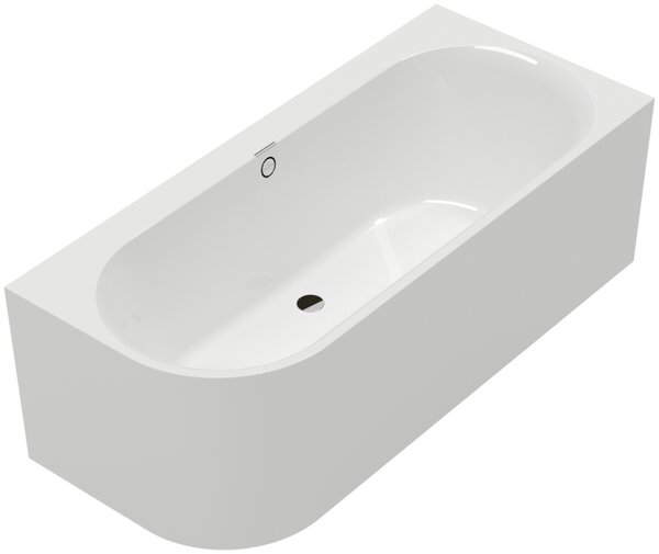 Villeroy & Boch Oberon 2.1 - Vaňa pre inštaláciu k stene 1800x800 mm, pravé prevedenie, alpská biela UBQ180OBN9CR00VD01
