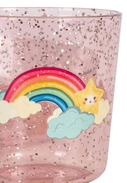 Dětský jídelní set se třpytkami Rainbow