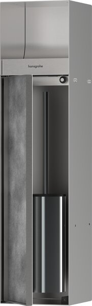 Hansgrohe XtraStoris Rock - WC kefa na zabudovanie s držiakom na toaletný papier, nerez 56062800