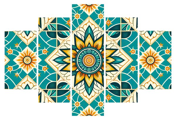 Obraz - Tyrkysový vzor (150x105 cm)