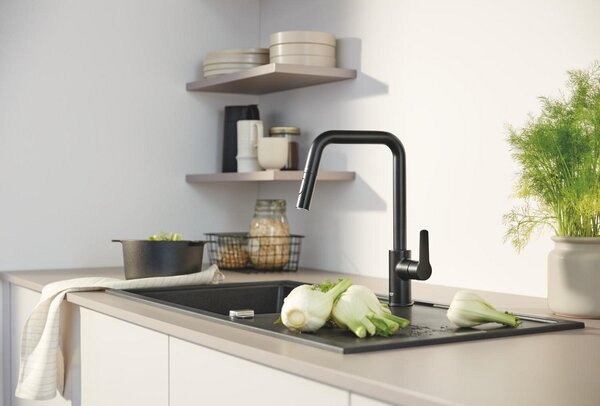 GROHE Start - Páková drezová batéria, čierna matná 306312430