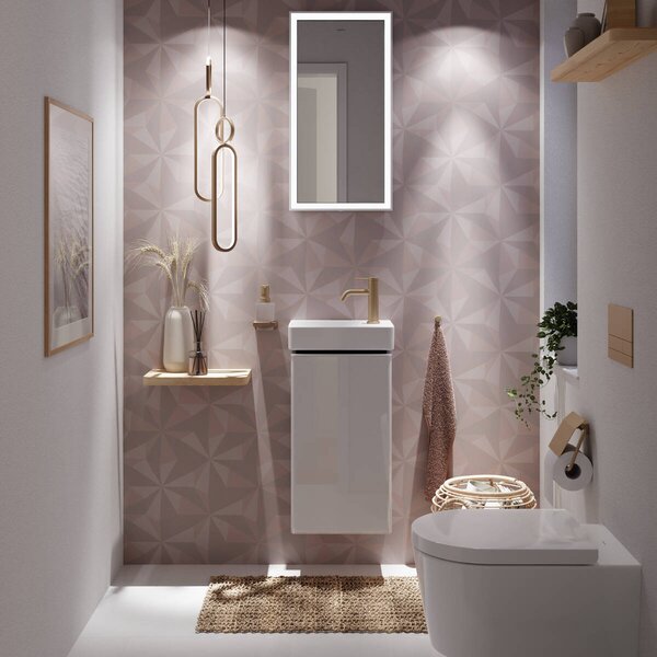 Hansgrohe Xelu Q - Umývadielko 360x250 mm SmartClean s otvorom na batériu vpravo bez prepadu, biela 61084450