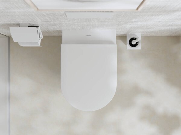 Hansgrohe EluPura S - Závesné WC 540, AquaFall splachovanie, HygieneEffect + sedátko so SoftClose a QuickRelease, biela 62021450