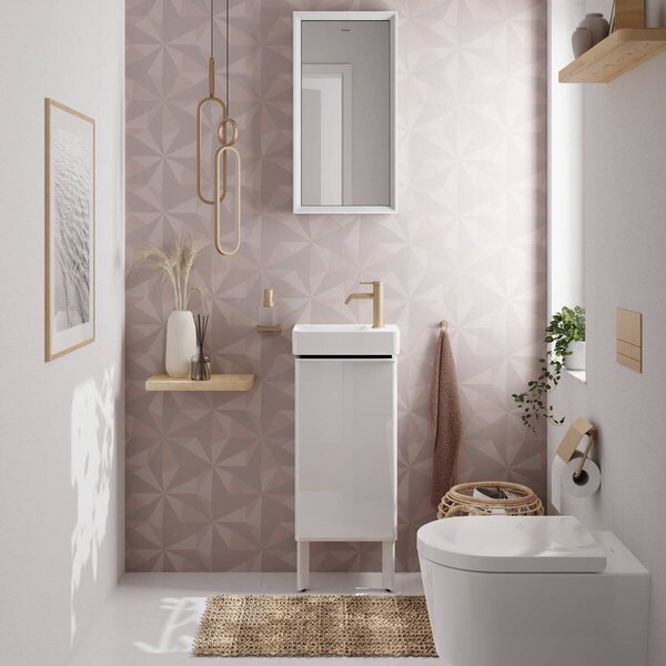 Hansgrohe Xelu Q - Umývadielko 360x250 mm SmartClean s otvorom na batériu vpravo bez prepadu, biela 61084450