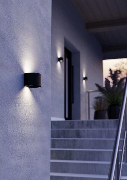 Eglo 901844 - LED vonkajšie nástenné svietidlo CALPINO 2xLED/2,8W/230V IP54 čierna