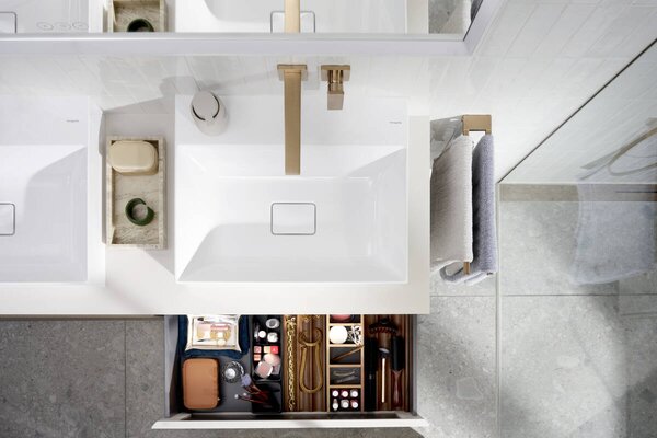 Hansgrohe IntraStoris - Základná sada boxov do zásuvky 100x345 mm, čierna matná 54224670