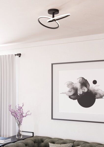 Eglo 902144 - LED stropné svietidlo CONGIUNTI LED/12W/230V 2700/4000/6500K čierna