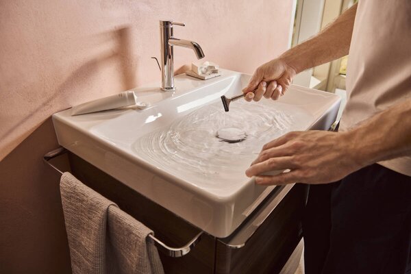 Hansgrohe Xelu Q - Umývadlo 600x480 mm SmartClean s otvorom na batériu bez prepadu, biela 61016450