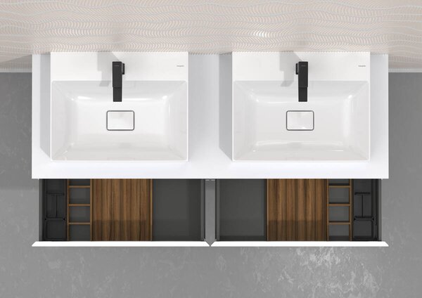Hansgrohe IntraStoris - Základná sada boxov do zásuvky 100x345 mm, čierna matná 54224670