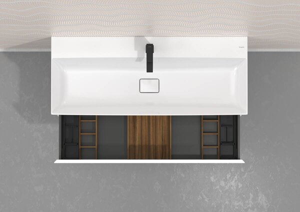 Hansgrohe IntraStoris - Základná sada boxov do zásuvky 100x345 mm, čierna matná 54224670