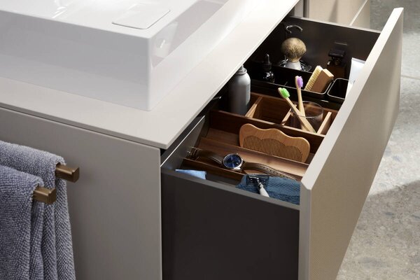 Hansgrohe IntraStoris - Základná sada boxov do zásuvky 100x345 mm, čierna matná 54224670