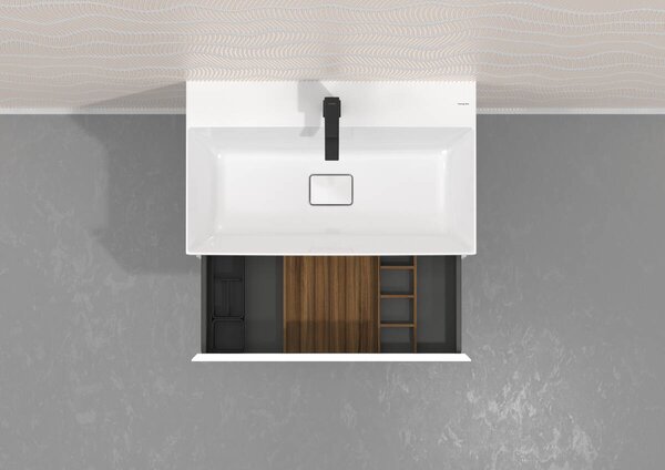 Hansgrohe IntraStoris - Základná sada boxov do zásuvky 100x345 mm, čierna matná 54224670