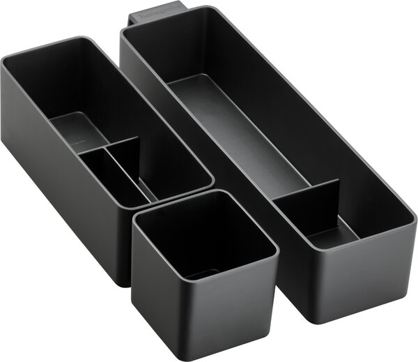 Hansgrohe IntraStoris - Základná sada boxov do zásuvky 100x345 mm, čierna matná 54224670