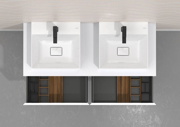 Hansgrohe IntraStoris - Základná sada boxov do zásuvky 100x345 mm, čierna matná 54224670