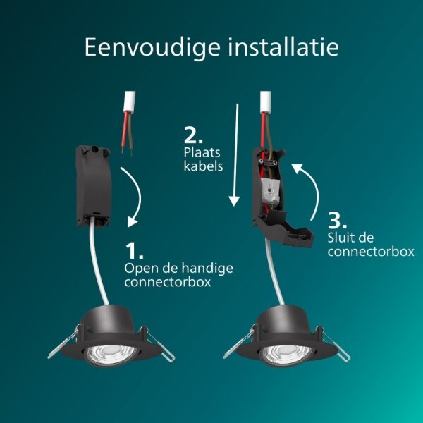 Philips -LED Stmievateľné podhľadové svietidlo CILANTRO LED/5W/230V 2700K čierne