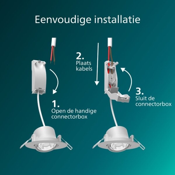 Philips - SADA 3x stmievateľné podhľadové svietidlo CILANTRO LED/5W/230V 2700K biela