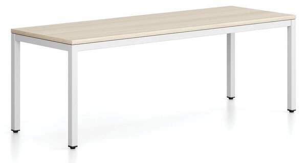 Lavica FRAME, biela podnož, 1685 x 404 x 468 mm, dub prírodný