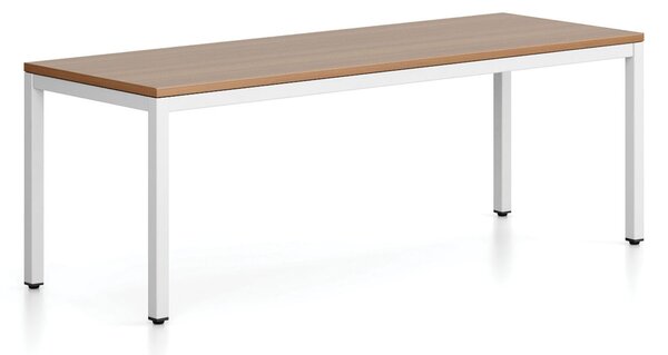 Lavica FRAME, biela podnož, 1685 x 404 x 468 mm, orech