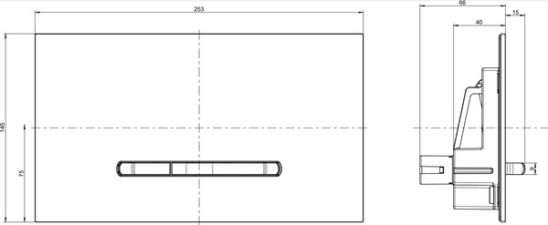 Villeroy Boch - Inštalačný systém ViConnect s WC tlačidlom a závesným WC 370x530 mm, SoftClose WC sedátko, DirectFlush