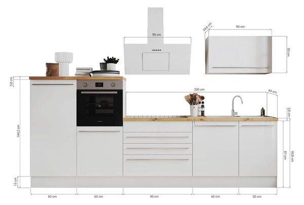 KUCHYNSKÝ BLOK 320 cm Respekta - Online Only kuchyne, Online Only