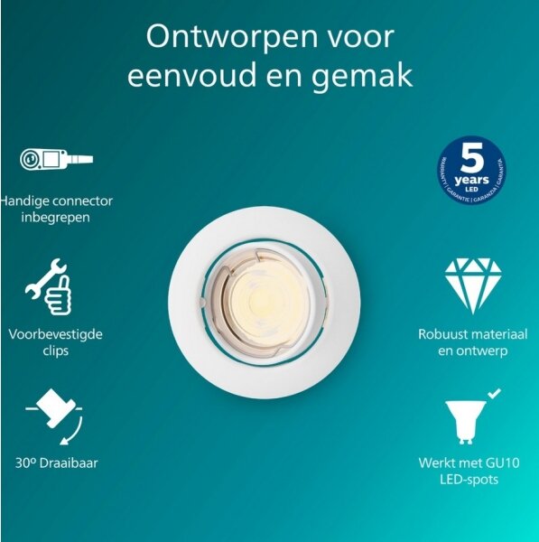 Philips - Podhľadové svietidlo PERIDOT 1xGU10/7W/230V biele