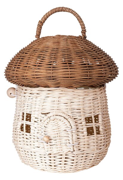 Ratanový košík Mushroom House 24 cm