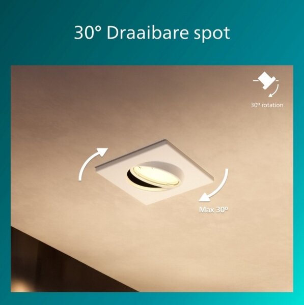 Philips - SADA 3x Zapustené stropné svietidlo PERIDOT 1xGU10/7W/230V biela