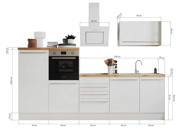 KUCHYNSKÝ BLOK 290 cm Respekta - Online Only kuchyne, Online Only