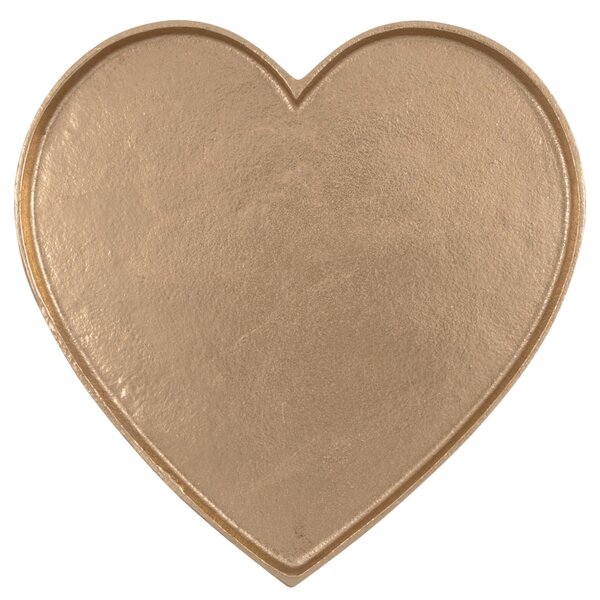 Kovový podnos Heart Gold 27,5 cm