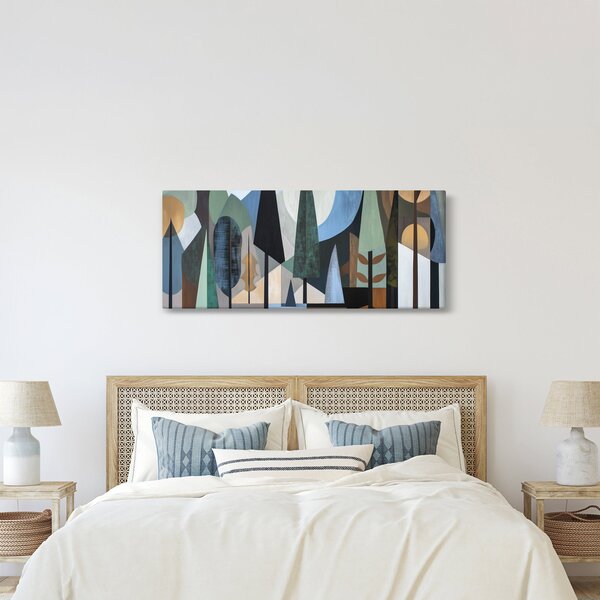 Obraz - Prírodná geometrická abstrakcia II. (120x50 cm)