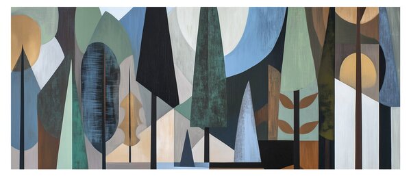 Obraz - Prírodná geometrická abstrakcia II. (120x50 cm)