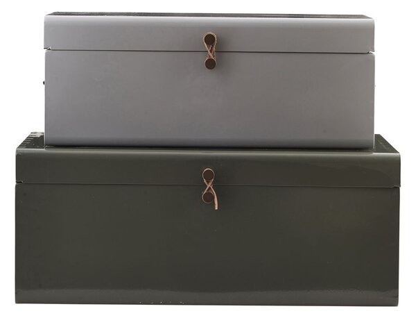 MUZZA ÚLOŽNÝ BOX SUITCASE SIVÝ A ZELENÝ 2KS