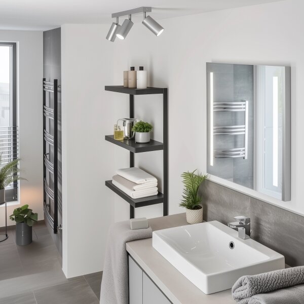Brilagi - Kúpeľňové bodové svietidlo SELE 3xGU10/30W/230V IP44 strieborná
