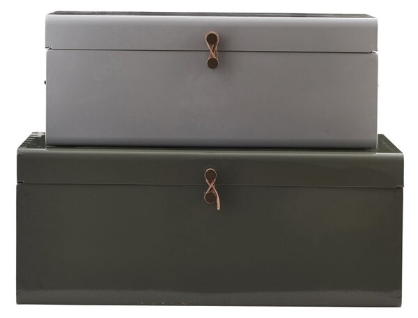 MUZZA ÚLOŽNÝ BOX SUITCASE SIVÝ A ZELENÝ 2KS