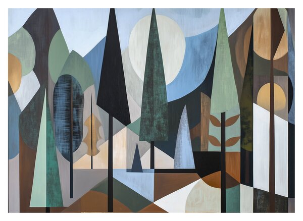 Obraz - Prírodná geometrická abstrakcia II. (70x50 cm)