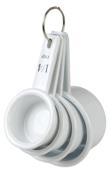Smaltované odměrky White – set 4 ks