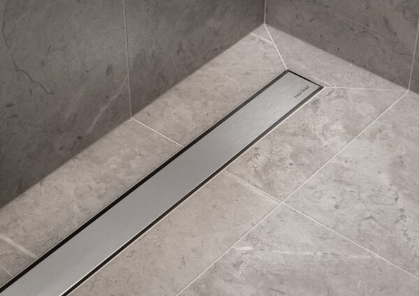ESS Basic Drain - Univerzálny sprchový žľab 600x72 mm, kompletná sada, kartáčovaná nerezová oceľ BD-60-FL-50/28