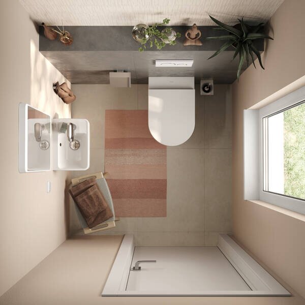 Hansgrohe Xanuia Q - Umývadielko na stenu 360x250 mm s otvorom pre batériu a prepadom, biela 60129450