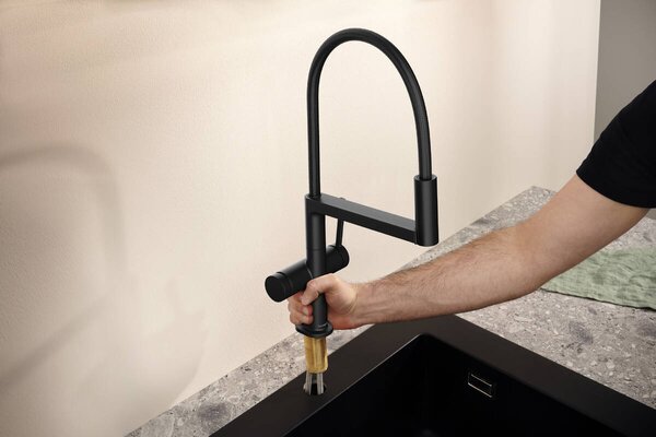 Hansgrohe Talis Select M54 - Páková kuchynská batéria Semi-Pro, 3jet, čierna matná 72861670