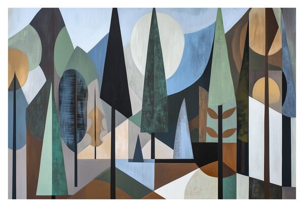 Obraz - Prírodná geometrická abstrakcia II. (90x60 cm)