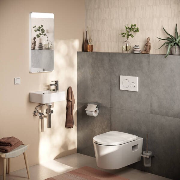 Hansgrohe Xanuia Q - Umývadielko na stenu 360x250 mm s otvorom pre batériu a prepadom, biela 60129450