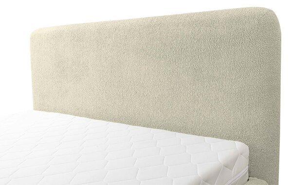 Čalúnená manželská posteľ s úložným priestorom Quella 140x200 - smotanová