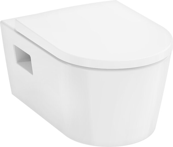 Hansgrohe EluPura Original S - Závesné WC s WC sedátkom, AquaChannel Flush, biela 60207450