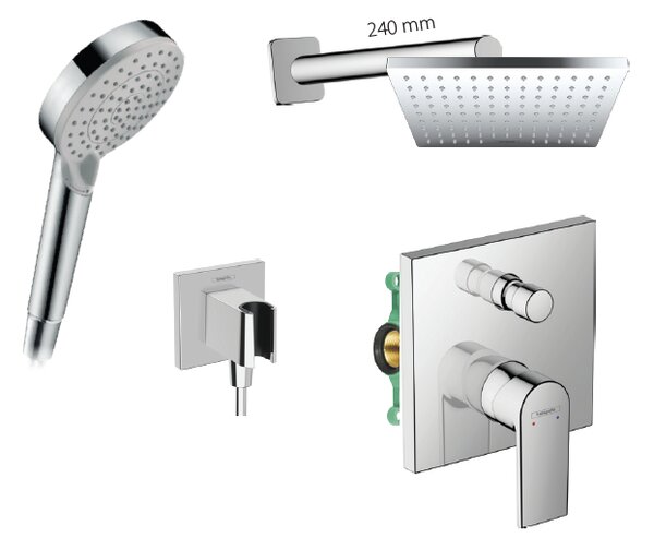 Hansgrohe set 21 - Sprchový systém pod omietku s pákovou batériou, komplet, chróm