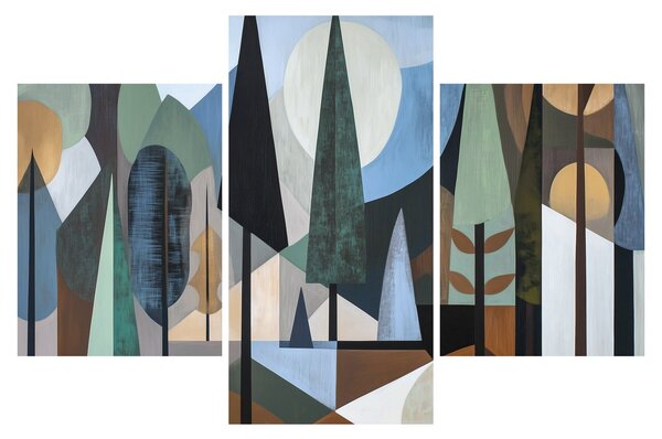 Obraz - Prírodná geometrická abstrakcia II. (90x60 cm)